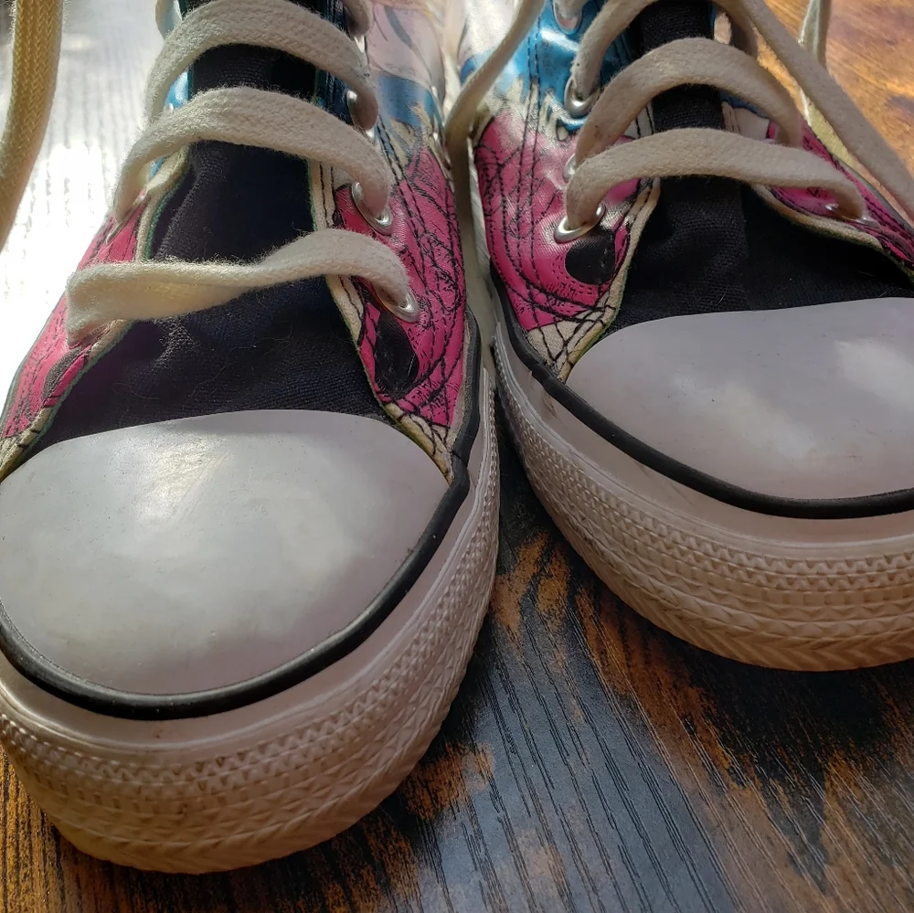 Airwalk multi color Converse vans skater hi tops 90s y2k neon canvas sho… - Picture 7 of 10